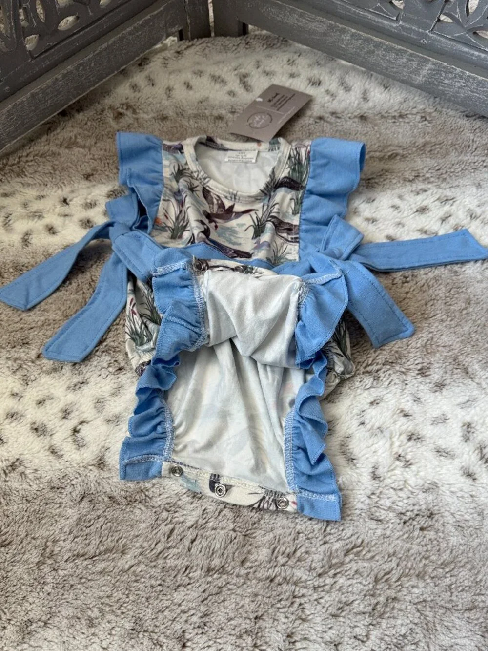 NWT! Ducks on water onesie baby girls 0-3 months girlhoodcore summer vacation